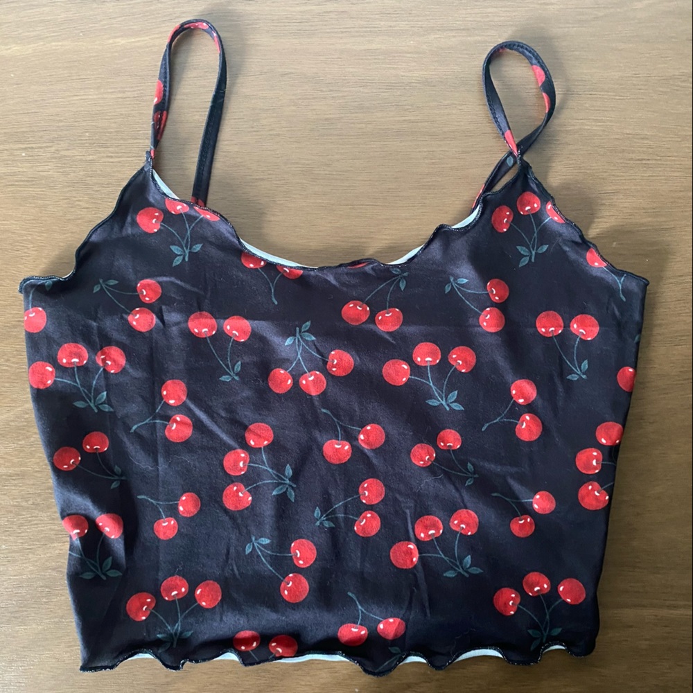 SHEIN cherry crop top